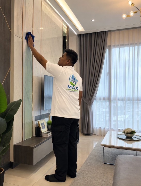 Max Cleaning Services Johor Bahru cleaner working on a job in a Johor Bahru home